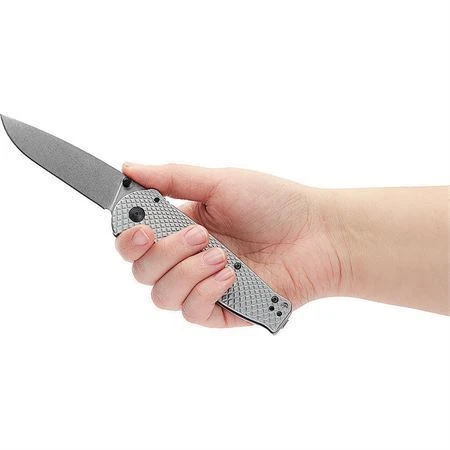 SOG 14180157 Flash Framelock Knife With Checkered Stainless Handle 5 SOG 14180157 Flash Framelock Knife With Checkered Stainless Handle - Image 3