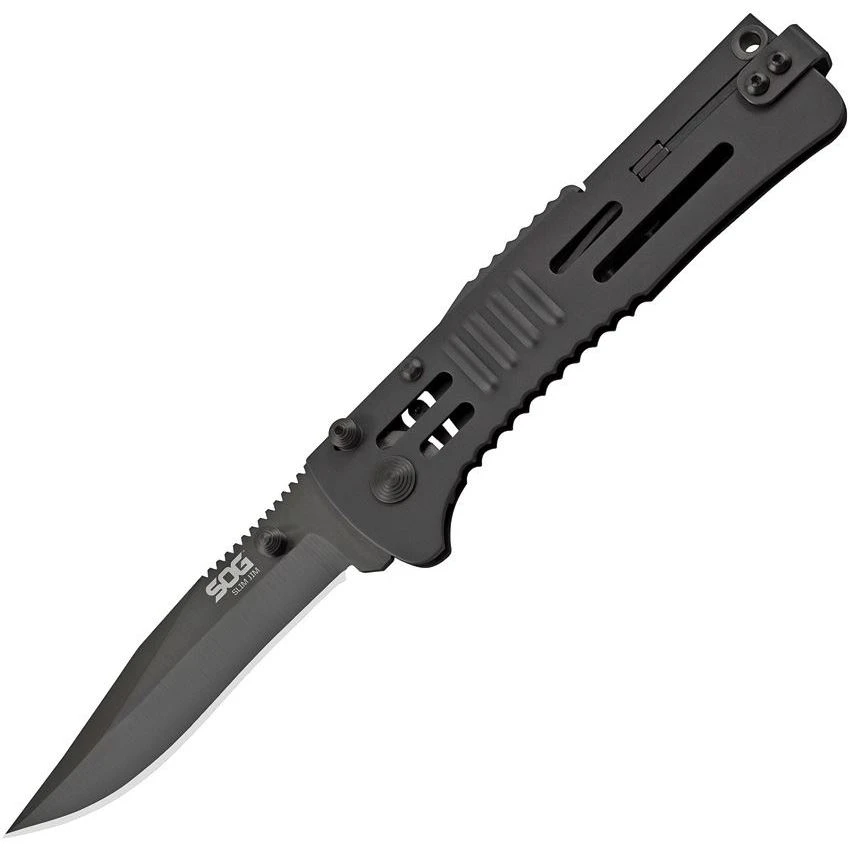 SOG SJ32CP Slimjim Lockback Knife Assisted Opening Black 3 SOG SJ32CP Slimjim Lockback Knife Assisted Opening Black