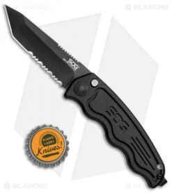 Mini SOG TAC Automatic Knife (Black Tanto Serr) ST-13 9 Mini SOG TAC Automatic Knife (Black Tanto Serr) ST-13 -Sog Knives Mini SOG TAC Auto Black Tanto Serr ST 13 BHQ 3164 jr bottlecap