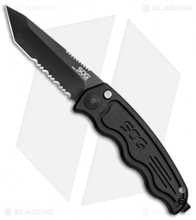Mini SOG TAC Automatic Knife (Black Tanto Serr) ST-13 3 Mini SOG TAC Automatic Knife (Black Tanto Serr) ST-13