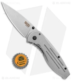 SOG Aegis Frame Lock Knife Stainless Steel (3.4" Stonewash) 9 SOG Aegis Frame Lock Knife Stainless Steel (3.4" Stonewash) -Sog Knives SOG Aegis FL BHQ 113621 jr bottlecap large
