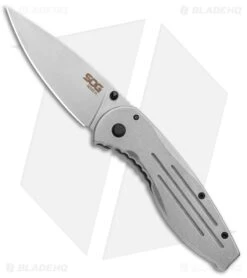 Sog Knives 36 SOG Aegis Frame Lock Knife Stainless Steel (3.4" Stonewash)