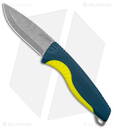 SOG Aegis FX Fixed Blade Knife Indigo Blue/Acid Yellow GRN (3.6" Stonewash) 3 SOG Aegis FX Fixed Blade Knife Indigo Blue/Acid Yellow GRN (3.6" Stonewash)
