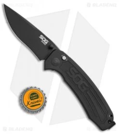 SOG Banner Spring Assisted Knife Black Aluminum (3.5" Black) BA1001 9 SOG Banner Spring Assisted Knife Black Aluminum (3.5" Black) BA1001 -Sog Knives SOG Banner black aluminum black BA1001 BHQ 52223 er size