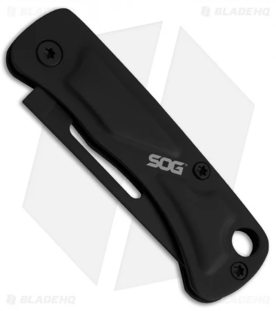SOG Centi I Slip Joint Keychain Knife Black Stainless Steel (1.4" Black) 4 SOG Centi I Slip Joint Keychain Knife Black Stainless Steel (1.4" Black) - Image 2