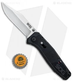 SOG Flare Clip Point Assisted Opening Knife (3.5" Satin) FLA1001-CP 9 SOG Flare Clip Point Assisted Opening Knife (3.5" Satin) FLA1001-CP -Sog Knives SOG Flare CP Assisted Satin FLA1001 CP BHQ 80610 jr bottlecap