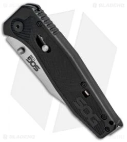 SOG Flare Clip Point Assisted Opening Knife (3.5" Satin) FLA1001-CP 7 SOG Flare Clip Point Assisted Opening Knife (3.5" Satin) FLA1001-CP -Sog Knives SOG Flare CP Assisted Satin FLA1001 CP BHQ 80610 jr spine