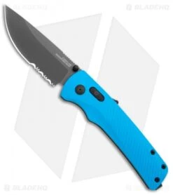 Sog Knives 40 SOG Flash AT-XR Lock Knife Civic Cyan GRN (3.45" Dark Gray Serr)