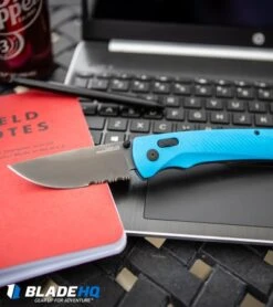 SOG Flash AT-XR Lock Knife Civic Cyan GRN (3.45" Dark Gray Serr) -Sog Knives SOG Flash AT XR Lock Knife Civic Cyan GRN Stonewash Serr BHQ 105721 kp desk web