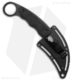 SOG Gambit Fixed Blade Karambit Knife Black GRN (2.6" Black) SOG-GB1002-CP 7 SOG Gambit Fixed Blade Karambit Knife Black GRN (2.6" Black) SOG-GB1002-CP -Sog Knives SOG Gambit Fixed Blade Karambit Knife Black GRN 2in Black BHQ 210732 td side large