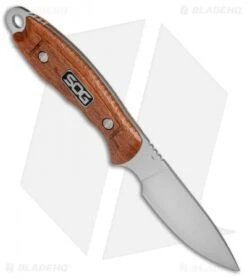 SOG Huntspoint Skinning Fixed Blade Knife Wood (3.6" Satin) HT012L -Sog Knives SOG Huntspoint Skinning Wood HT012L BHQ 15206 jr spine 2