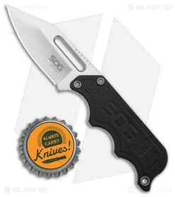 SOG Instinct Fixed Blade Knife Black G-10 (2.3" Satin) NB1012 -Sog Knives SOG Instinct Fixed Blade Black G 10 Satin BHQ 28203 jr bottlecap