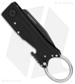 SOG Keytron Clip Point Folding Knife Key Chain Blackout (1.9" Black) KT1003-CP 8 SOG Keytron Clip Point Folding Knife Key Chain Blackout (1.9" Black) KT1003-CP -Sog Knives SOG Keytron CP Key Chain Blackout Black KT1003 CP BHQ 104065 jr side