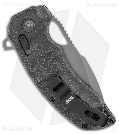 SOG Kiku XR LTE Blackout XR-Lock Knife Black Micarta (3" Black) 12-27-04-57 5 SOG Kiku XR LTE Blackout XR-Lock Knife Black Micarta (3" Black) 12-27-04-57 - Image 3