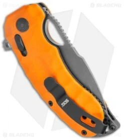 SOG Kiku XR LTE Knife Orange G-10 (3" Gray) 12-27-03-57 8 SOG Kiku XR LTE Knife Orange G-10 (3" Gray) 12-27-03-57 -Sog Knives SOG Kiku XR LTE Blackout XR Lock Orange G 10 Black 12 27 03 57 BHQ 116851 jr side