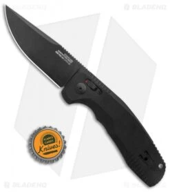 SOG Knives SOG-TAC AU Drop Point Automatic Knife Black Aluminum (3.4" Black) 9 SOG Knives SOG-TAC AU Drop Point Automatic Knife Black Aluminum (3.4" Black) -Sog Knives SOG Knives SOG TAC AU Auto Black Black BHQ 119258 jr bottlecap