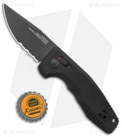 SOG Knives SOG-TAC AU Compact Automatic Knife Black (3" Black Serr) 9 SOG Knives SOG-TAC AU Compact Automatic Knife Black (3" Black Serr) -Sog Knives SOG Knives SOG TAC AU Compact Auto Black Black Serr 15 38 08 57 BHQ 119253 jr bottlecap