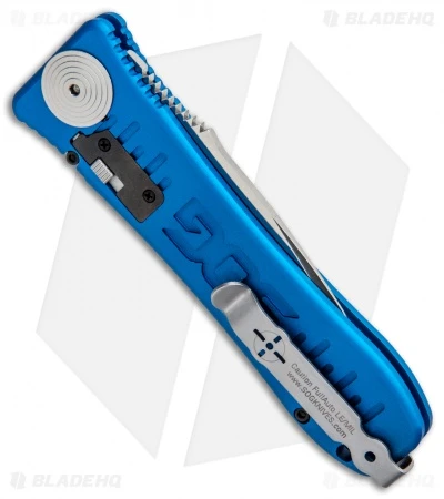 SOG Knives Spec Elite I Automatic Knife Blue (3.5" Satin) SE-51BU 5 SOG Knives Spec Elite I Automatic Knife Blue (3.5" Satin) SE-51BU - Image 3