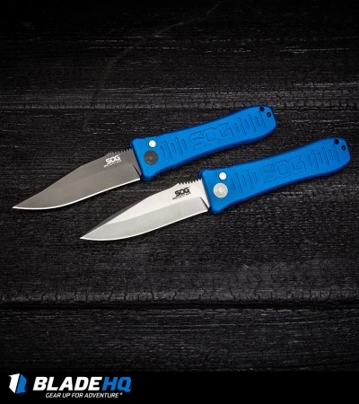 SOG Knives Spec Elite I Automatic Knife Blue (3.5" Satin) SE-51BU 7 SOG Knives Spec Elite I Automatic Knife Blue (3.5" Satin) SE-51BU - Image 5