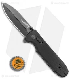 SOG Pentagon XR Lock Knife Black G-10 (3.5" Black) -Sog Knives SOG Pentagon XR Blackout 12 61 01 57 BHQ 113655 LS Bottlecap