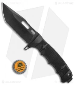 SOG Seal FX Tanto Fixed Blade Knife Black GRN (4.3" Black) 9 SOG Seal FX Tanto Fixed Blade Knife Black GRN (4.3" Black) -Sog Knives SOG Seal FX Fixed blade black GRN Tanto Black BHQ 99507 jr bottlecap