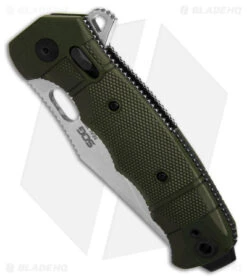 SOG Seal XR Flipper Knife OD Green FRN (3.9" Stonewash S35VN) BHQ Exclusive -Sog Knives SOG Seal XR Flipper XR Lock Knife OD Green FRN 3in SW BHQ 131606 td spine lighter1