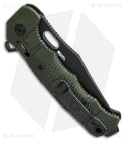 SOG Seal XR Flipper Knife OD Green FRN (3.9" Black S35VN) BHQ Exclusive 7 SOG Seal XR Flipper Knife OD Green FRN (3.9" Black S35VN) BHQ Exclusive -Sog Knives SOG Seal XR Lock Knife OD Green FRN 3in Black S35VN BHQ 131605 td side jr td