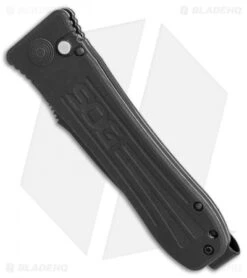 SOG Strat Ops Automatic Knife Black Canvas Micarta (3.5" Black) 7 SOG Strat Ops Automatic Knife Black Canvas Micarta (3.5" Black) -Sog Knives SOG Strat Ops black canvas micarta black BHQ 52429 er spine