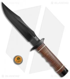 SOG Super SOG Bowie Fixed Blade Knife Leather (7.5" Black) SB1T-L 9 SOG Super SOG Bowie Fixed Blade Knife Leather (7.5" Black) SB1T-L -Sog Knives SOG Super SOG Leather Black SOGSB1TL BHQ 67158 jr bottlecap