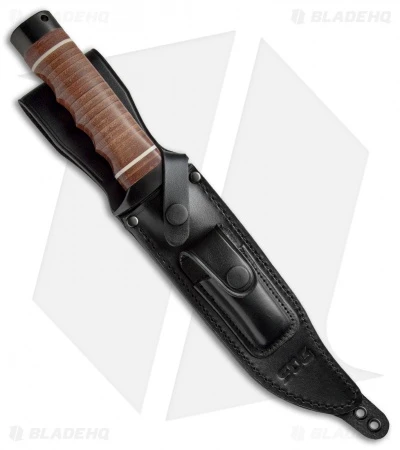 SOG Super SOG Bowie Fixed Blade Knife Leather (7.5" Black) SB1T-L 5 SOG Super SOG Bowie Fixed Blade Knife Leather (7.5" Black) SB1T-L - Image 3