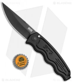 SOG-TAC Clip Point Automatic Knife (3.5" Black) ST-02 9 SOG-TAC Clip Point Automatic Knife (3.5" Black) ST-02 -Sog Knives SOG TAC Clip Point Black ST 02 BHQ 7512 jr bottlecap 2