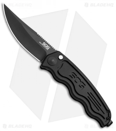 SOG Knives Mini SOG TAC Automatic Knife (3" Black) ST-11 3 SOG Knives Mini SOG TAC Automatic Knife (3" Black) ST-11