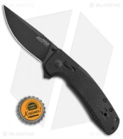 SOG-TAC XR Lock Knife Blackout Black G-10 (3.4" Black) 10 SOG-TAC XR Lock Knife Blackout Black G-10 (3.4" Black) -Sog Knives SOG TAC XR Lock Knife Blackout Black G 10 Black BHQ 105727 LS Bottlecap