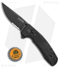 SOG-TAC XR Lock Knife Blackout Black G-10 (3.4" Black Serrated) 9 SOG-TAC XR Lock Knife Blackout Black G-10 (3.4" Black Serrated) -Sog Knives SOG TAC XR Lock Knife Blackout Black G 10 Black Serrated BHQ 107729 LS Bottlecap