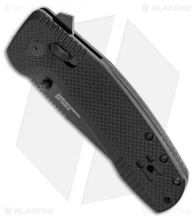 SOG-TAC XR Lock Knife Blackout Black G-10 (3.4" Black Serrated) 4 SOG-TAC XR Lock Knife Blackout Black G-10 (3.4" Black Serrated) - Image 2