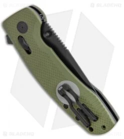 SOG-TAC XR Lock Knife OD Green G-10 (3.4" Black) 8 SOG-TAC XR Lock Knife OD Green G-10 (3.4" Black) -Sog Knives SOG TAC XR OD Green G 10 Black BHQ 107727 LS Side