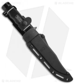 SOG Tech Bowie Fixed Blade Knife (6.4" Black) S10B 7 SOG Tech Bowie Fixed Blade Knife (6.4" Black) S10B -Sog Knives SOG Tech Bowie Black S10B K BHQ 7008 jr sheath