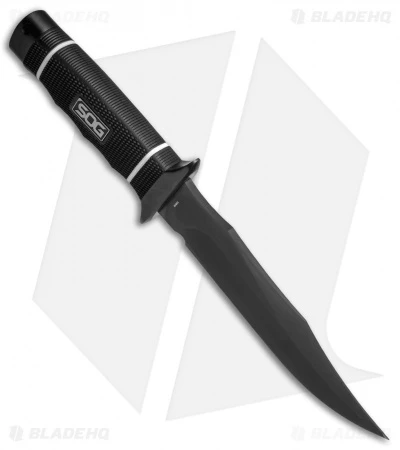 SOG Tech Bowie Fixed Blade Knife (6.4" Black) S10B 4 SOG Tech Bowie Fixed Blade Knife (6.4" Black) S10B - Image 2