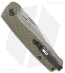 SOG Terminus Slip Joint Knife OD Green G-10 (2.9" Stonewash CRYO D2) 7 SOG Terminus Slip Joint Knife OD Green G-10 (2.9" Stonewash CRYO D2) -Sog Knives SOG Terminus SJ OD Green G 10 SW BHQ 142685 jr side