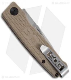 SOG Terminus Slip Joint Folding Knife Tan G-10 (3" Satin) 7 SOG Terminus Slip Joint Folding Knife Tan G-10 (3" Satin) -Sog Knives SOG Terminus Satin TM1001 BX jr side