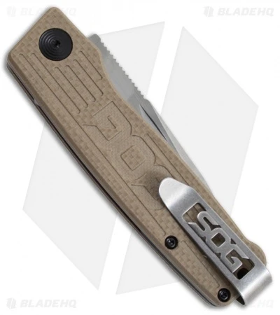 SOG Terminus Slip Joint Folding Knife Tan G-10 (3" Satin) 5 SOG Terminus Slip Joint Folding Knife Tan G-10 (3" Satin) - Image 3