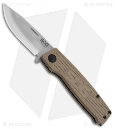 SOG Terminus Slip Joint Folding Knife Tan G-10 (3" Satin) 3 SOG Terminus Slip Joint Folding Knife Tan G-10 (3" Satin)