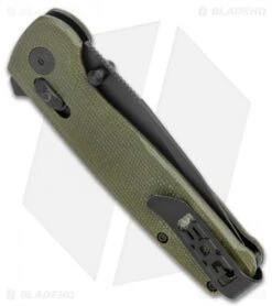 SOG Exclusive Terminus XR Lock Knife Green Micarta (3" Black) 8 SOG Exclusive Terminus XR Lock Knife Green Micarta (3" Black) -Sog Knives SOG Terminus XR Lock Green Micarta Black TM1037 BX BHQ 119365 jr side