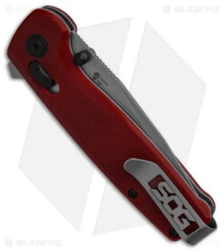 SOG Terminus XR Lock Knife Crimson Red G-10 (3" Stonewash) TM1023-BX 8 SOG Terminus XR Lock Knife Crimson Red G-10 (3" Stonewash) TM1023-BX -Sog Knives SOG Terminus XR Lock Knife Crimson Red G10 3in Stonewash BHQ 99815 td side