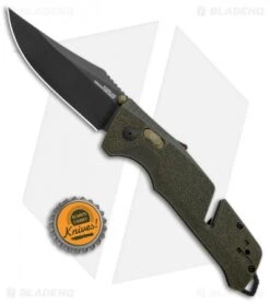 SOG Trident AT-XR Lock Knife OD Green Clip Point (3.7" Black) 9 SOG Trident AT-XR Lock Knife OD Green Clip Point (3.7" Black) -Sog Knives SOG Trident AT XR Lock OD Green CP Black BHQ 105698 jr bottlecap