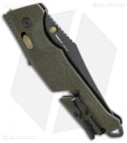 SOG Trident AT-XR Lock Knife OD Green Clip Point (3.7" Black) 8 SOG Trident AT-XR Lock Knife OD Green Clip Point (3.7" Black) -Sog Knives SOG Trident AT XR Lock OD Green CP Black BHQ 105698 jr side
