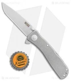 SOG Twitch II LT Assisted Opening Knife Stonewash (2.6" Satin) TWI-18 9 SOG Twitch II LT Assisted Opening Knife Stonewash (2.6" Satin) TWI-18 -Sog Knives SOG Twitch II LT SW Satin TWI 18BX BHQ 77262 jr bottlecap 2