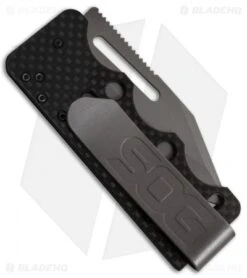 SOG Ultra C-Ti Money Clip Knife Carbon Fiber (2.8" Bead Blast) 7 SOG Ultra C-Ti Money Clip Knife Carbon Fiber (2.8" Bead Blast) -Sog Knives SOG Ultra C Ti SOGAC79 BX jr side