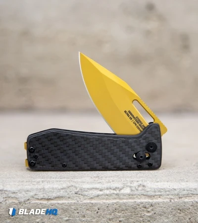 SOG Ultra XR Lock Knife Carbon Fiber (2.75" Gold) 7 SOG Ultra XR Lock Knife Carbon Fiber (2.75" Gold) - Image 6