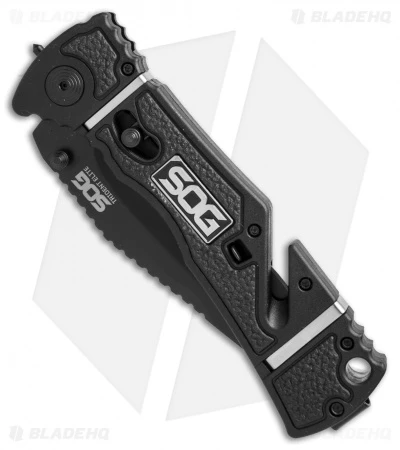 SOG Trident Elite Clip Point Spring Assisted Knife (3.7" Black) TF102 5 SOG Trident Elite Clip Point Spring Assisted Knife (3.7" Black) TF102 - Image 3